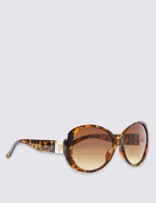 Faux Snakeskin Pearl Oversized Sunglasses